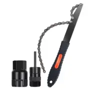 Bikes Cassettes Tool with Chain Whip Lockring Set for Freewheel Removal & Repair