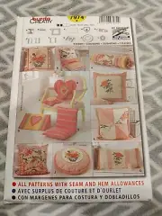 Burda 7974 Easy Sewing Pattern Home Decor Cushions Throw Pillows Uncut