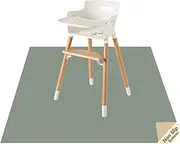CLCROBD Splat Mat for Under High Chair/Arts/Crafts by, 51" Baby Anti-Slip Food Splash and Spill Mat for Eating Mess, Waterproof Floor Protector and Table Cloth (Gray)