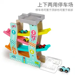 玩具車 軌道玩具 小孩禮物 益智玩具 兒童玩具車 滑翔軌道小汽車回力慣性1女孩2寶寶3歲4多功能男孩益智 全館免運