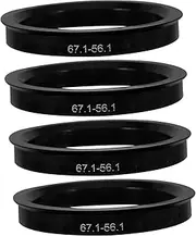 GARVALON 4pcs Hub Centric Rings for Wheels Plastic Hub Bore Adapters Easy to Use Enhance Ride Comfort by Reducing Vibrations