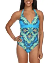 Prana Vivid Blue Jasmine One Piece Swimsuit Women's Size XS L76122