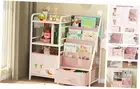 Kids Bookshelf and Toy Storage Organizer - 4 Tier Book Shelf with Movable Toy