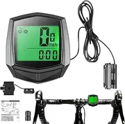 Wired Bike Computer - Cycle Computer LCD Display Wired Speedometers | Bike Accessories, Multi-Function, Automatic Wake-Up for Mountain Road Bikes