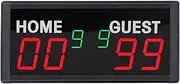 6 Digits Bluetooth Electronic Scoreboard, 4 Red 2 Green Portable Tabletop Electronic Digital Scoreboards, 2000mAh 1.8in Display Led Score Board with Remote Control, for Basketball