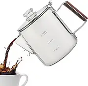 YRTUOP Coffee Pot | Stainless Steel Coffee Percolator - Portable Machine with Compact Vintage Design for Camp Beach Family and Friends Gatherings