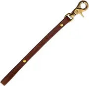 Casstrom Leather Lanyard with Clasp Brass Swivel Clasp Leather Brown - OS11533