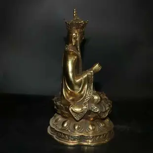 純銅地藏王菩薩銅佛像九華山地藏菩薩像娑婆三圣佛像客廳家居供奉