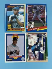 Ken Griffey Jr Card Assortment Including Topps “Rookie” Card