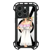 iPhone 16 Pro Ultra Bounce Case MagSafe Compatible Lola (Margarita Girl Fashion Illustration Transparent Case)