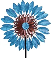 Garden Wind Spinners 360° Outdoor Metal Windmill Yard Spinners Large 84 in He...