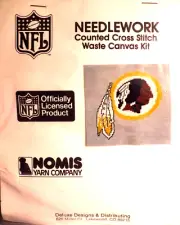 Vintage Washington Football Cross Stitch Kit Waste Canvas