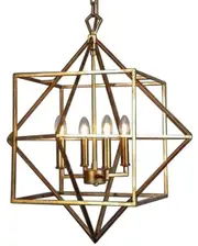 Brayden Geometric Brass Pendant Light