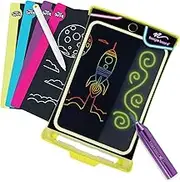 Boogie Board Magic Sketch Reusable Kids Drawing and Writing Activity Kit with Glow in The Dark Drawing Pad, Stylus, Light Pen and Templates, Ages 3+