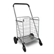 Heavy Duty Shopping Trolley Utility Foldable Grocery Cart With Brake