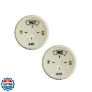 2PCS Baseboard Heater Thermostat Temperature Control Dial Knob Replacement Ba