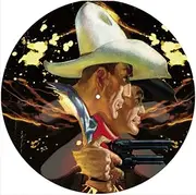 Slipmat Slip Mat Scratch Pad Felt for Any 12" LP DJ Vinyl Turntable Record Player Custom Graphical - Two Hired Guns 2
