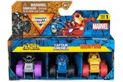 Monster Jam: 1:87 Scale Marvel 3-Pack - Black Panther, Captain America & Iron Man