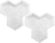 ibasenice 2pcs Maple Leaf Shaped Concrete Stepping Stone Mold for Garden Pathway Unique Aesthetic Paving Tool for Beautiful Pavement Bricks and Landscape Enhancement