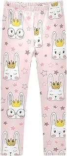 [GAIGEO] Girls Leggings Cute Narwhal Mermaid Scales, Soft Durable 4t Pants Girls Reinforced Stitching, Easy Care
