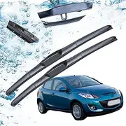 Car Front Windscreen Wiper Blades Brushes U Type J Hook Car Accessories,For Mazda 2,For Demio 2007 2008 2009 2010 2011 2012 2013 2014 DE