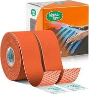 VetkinTape® Veterinary Kinesiology Tape | Taping for Horses & Dogs | Equine & Canine kinesiotape | Latex Free and TÜV Quality Mark Certified | 3cm-5m (1.2" inch) | Pack of 2 Rolls | Orange