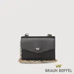 【BRAUN BUFFEL 德國小金牛】台灣總代理 城市-A 8卡附背帶短夾-黑色/BF841-720-BK