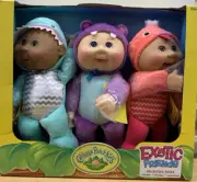 CABBAGE PATCH DOLLS EXOTIC FRIENDS (3) CUTIES BABY SHARK /HIPPO/FLAMINGO CUTE!!