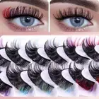 9 Pairs Fluffy Faux Mink Lashes Russian Long Thick Volume Fake Eye Lash Party