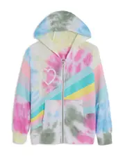 Chaser Girls' Pastel Sunshine Zip Up Hoodie - Little Kid, Big Kid