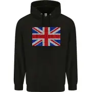 Mosaic Union Jack Flag Great Britain UK Childrens Kids Hoodie