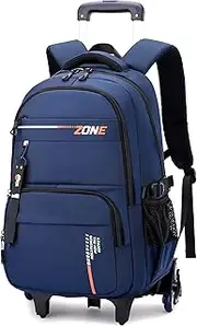 [ETAISHOW] Rolling Backpack for Boys Trolley Bookbag with Wheels for Adults Wheeled Luggage Laptop Backpack for Men