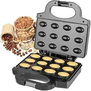Vbnuyhim Nut Waffle Machine, Nut Cookie Mold Maker,Electric Nut Cookie Cake Machine - Double Sided Heating Baking Tool for Breakfast, Food