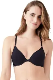 B.tempt'd by Wacoal Inspired Front Close Racerback T-Shirt Bra Night Black 32DD