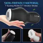 Blowjob Stroker Vibrator Rechargeable Cup Penis Trainer Pussy Sex Toy