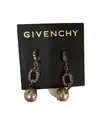 NWT Givenchy Light Brown GoldTone Blush Glass PearlSwarovskiCrystal DropEarrings