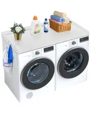 Washer Dryer Countertop 54" x 27" Wooden Washer and Dryer Topper White