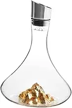 iplusmile 1800ml Household Decanter Gold Design Crystal Wine Aerator Easy to Pour Enhance Wine Flavor