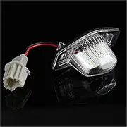 DEMULAX 2Pcs Car Number License Plate Light Canbus, for Crv Fit, for JAZZ, Hrv Frv Cr v Odyssey Stream 12V SMD 18 Number Lamp Car Number Plate Light