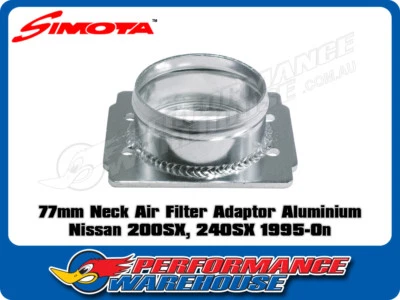 Simota 77mm Pod Air Filter Adaptor Aluminium suits Nissan 200SX 240SX 1995-On