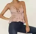 New Free People Intimately Adella Cami Tank Top Mauve Dusty Pink - Size M
