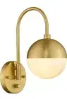 LMS Modern Wall Lamp with White Globe Glass