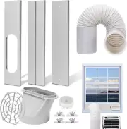 Portable Air Conditioner Window Vent Kit, Adjustable Seal Kit with 5.9" Hose