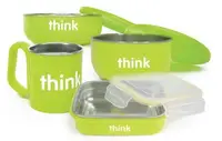 在飛比找Yahoo!奇摩拍賣優惠-ThinkBaby BPA Free 無毒不銹鋼兒童餐具組不