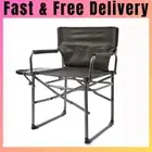 Director's Chair with Side Table Foldable Includes Cup Holder Mobile Phone Slot