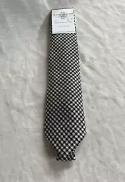 New The Northumberland Tartan Company Tie Wool Check Black White England UK