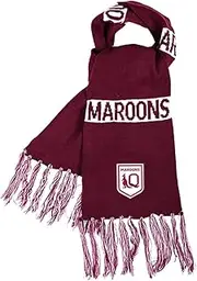 Burley Sekem Unisex Queensland Maroons Classic Bar Scarf, Multicoloured, One Size