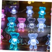 Teddy Bear Decorative Lights Teddy Bear Gifts Cute Indoor String USB Powered