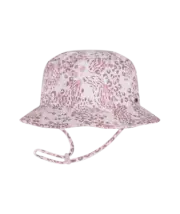 Millymook Girls Floppy Bucket Hat - Dusty Pink With Animal Print Pattern - Kimba