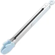 2 Pack Kitchen Tongs Set - 2-Inch Color Versatile Tongs - Stainless Steel with Silicone Tips - Non-Slip Handle Grip - Heat Resistant - Locking Design- Perfect for Cooking, BBQ